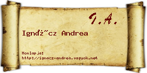 Ignácz Andrea névjegykártya