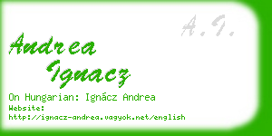 andrea ignacz business card